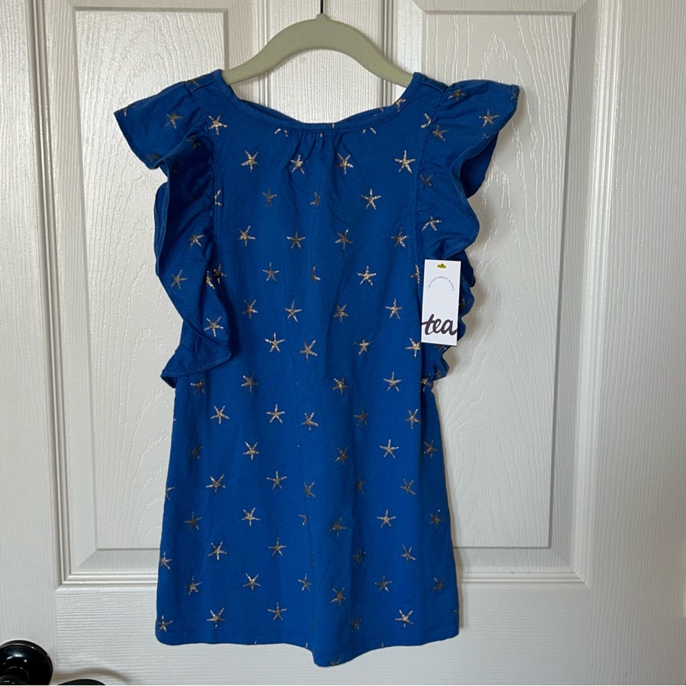 Tea Collection Sparkle Star Ruffle Dress -NEW - Picture 9 of 9